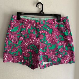 Crown & Ivy Women’s Casual Chino Shorts Paisley Print Size 12